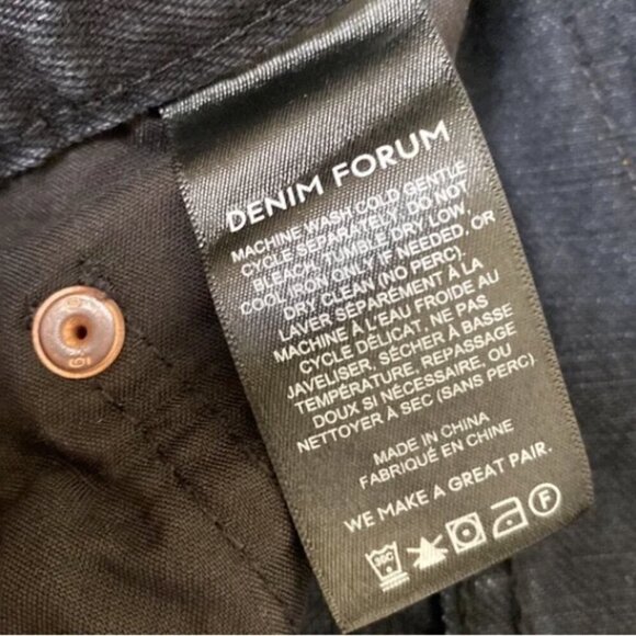 ARITZIA DENIM FORUM Joni Hi-Rise Loose Jean Black Wash Distress Rips 25x29L - Picture 14 of 16